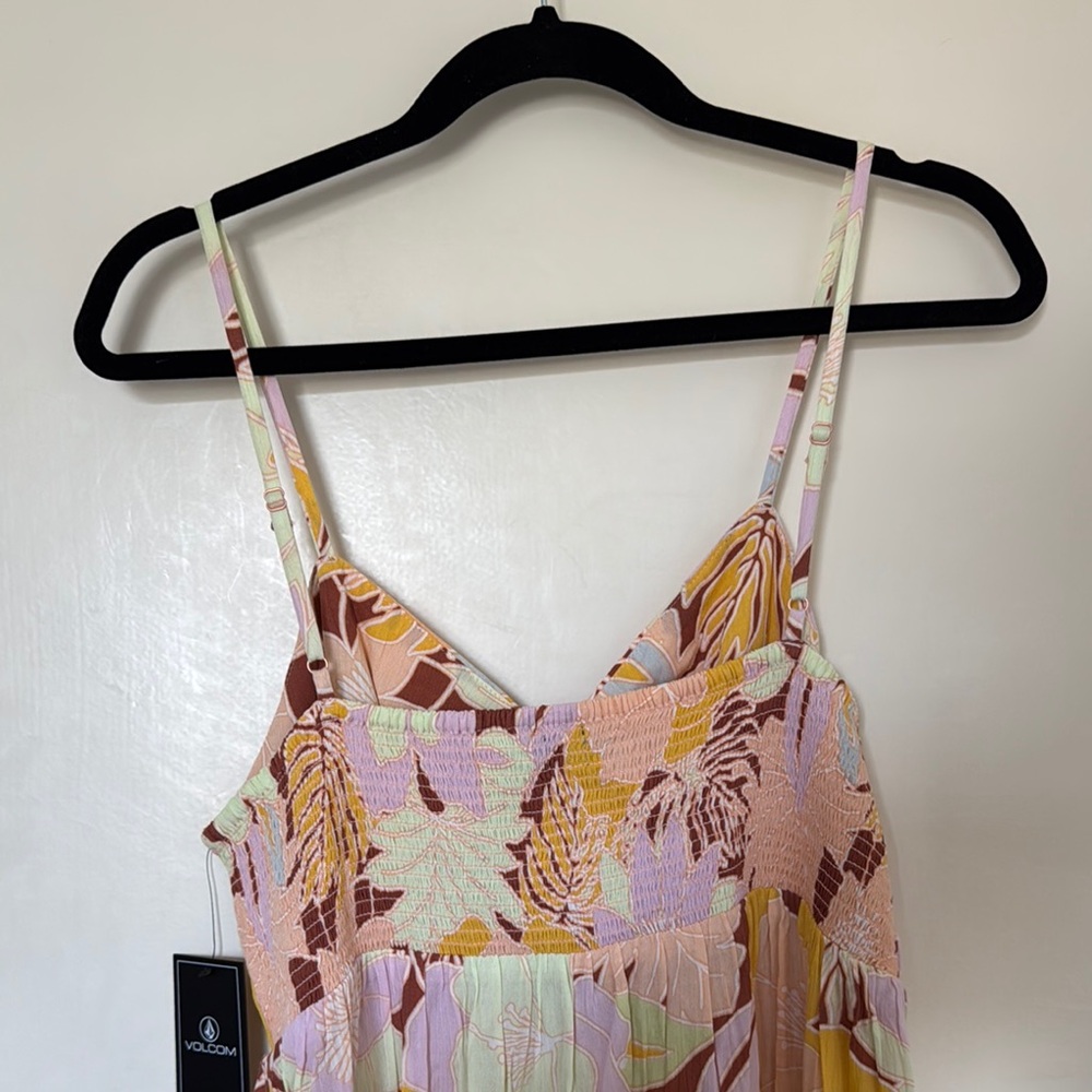Volcom multicolor Floral Spaghetti Strap Dress size L - Picture 5 of 6
